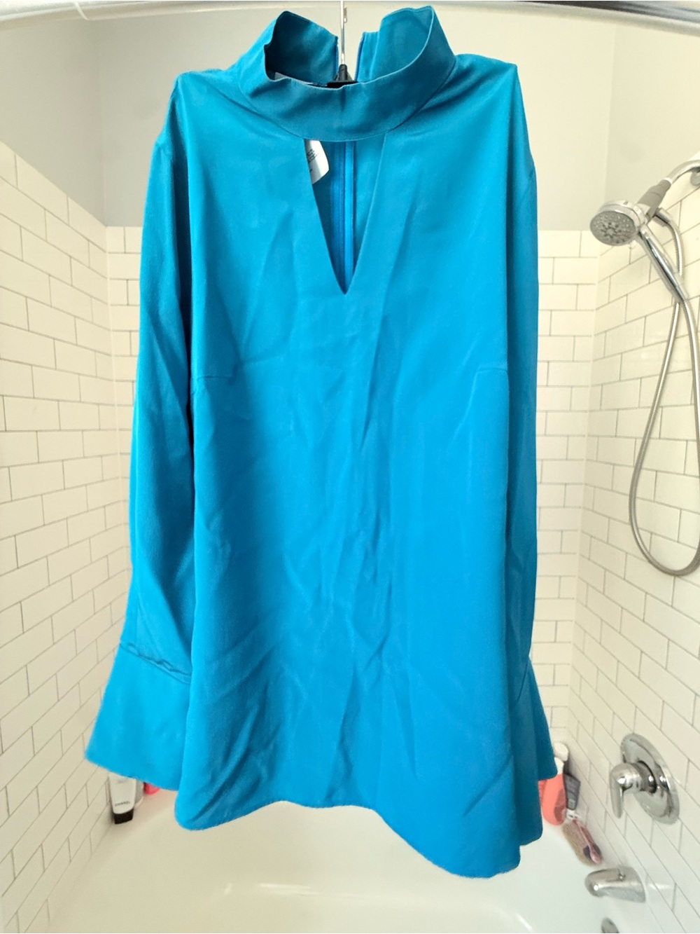 Akris Women’s Teal Blue Long-Sleeve Tunic Top